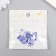 Decor for creativity metal, enamel "White-blue flower" 2.2x3 cm