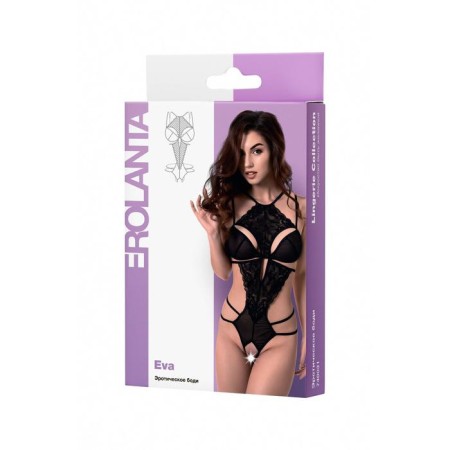 Erotic Body Erolata with lace toad, black color, size 42-44-9