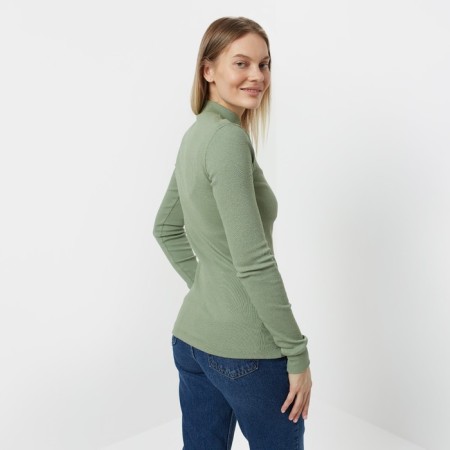 Female turtleneck, green color, size 48-6