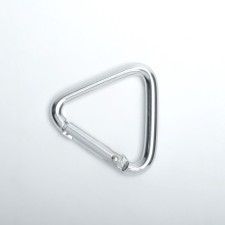 Carabiner triangle, 4cm, silver