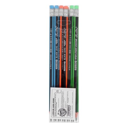 Pencil Chernographic hardness of HB with an eraser, the body is triangular, sharpened, mix-1