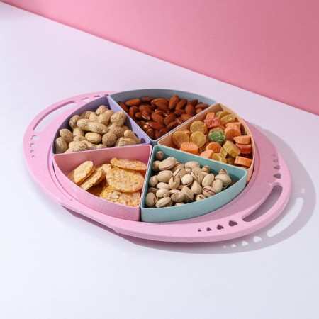Menzhitsa with a lid, 35 × 27 cm, 5 departments, color mix-2