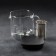 Glass teapot "Quatro", 1 l, with a metal sieve, black color