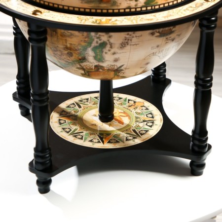 Globe bar decorative "Wanderer map" with a stand below 41.6x41.6x56 cm-11