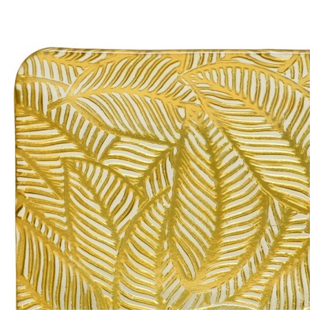 Glass "leaves", 305 × 225 × 25 mm, rectangular, transparent / gold color-1