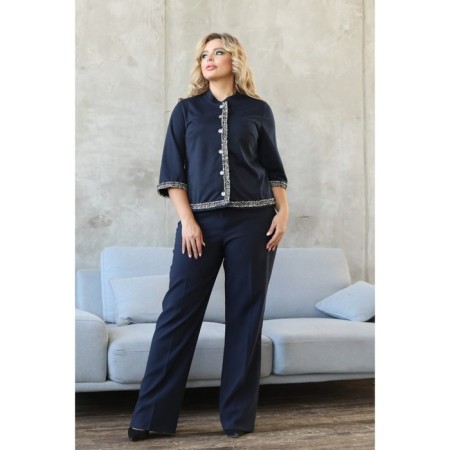 Female jacket, size 50, blue color-10