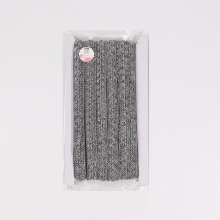 Decorative braid "Snake", 15 mm, 10 ± 1 m, silver color-2