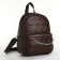 Women's backpack on lightning, brown color