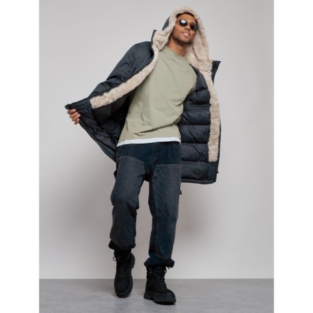 Winter male park, size 56, dark gray color-13
