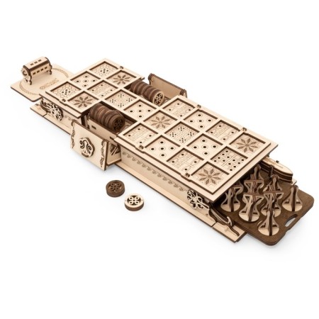 Board game, wooden designer 3D Ewa Gameset Ur and Senet-2