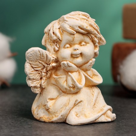 The figure "Angel dreams" gilding, 6x6.5x5.5cm-4