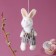 Soft toy "Bunny" on the suspension, 14 cm, color mix