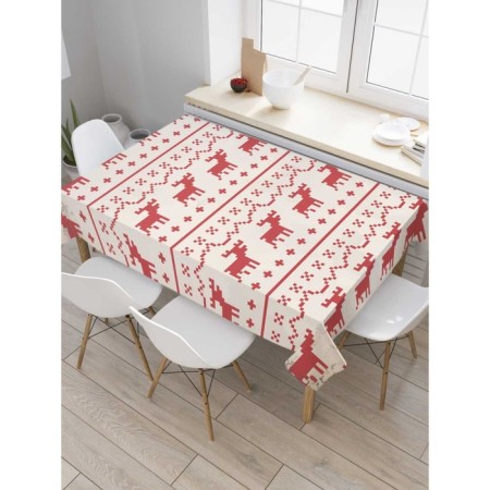 The tablecloth “Deer Caravan”, rectangular, Saten, size 120x145 cm