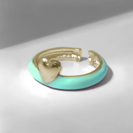 Ring "Heart", turquoise color in gold, dimensionless-4
