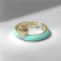 Ring "Heart", turquoise color in gold, dimensionless