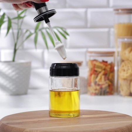 A bottle for sauces and oil "olio", 250 ml, 6.5 × 16 cm, with a brush-3
