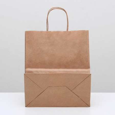 Craft package without printing, round handle 24 x 14 x 28 cm-1