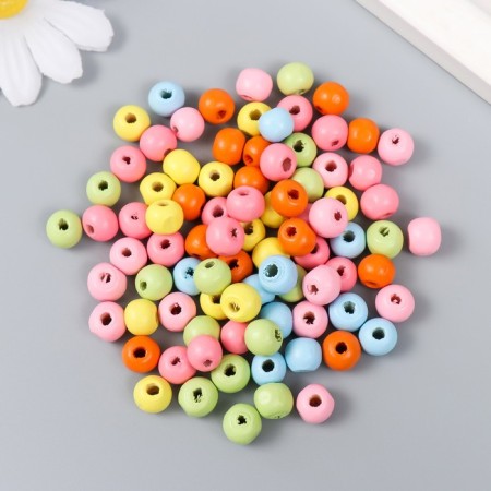 Busin set for creativity wood "Color balls" d-0.8 cm set 20 grams