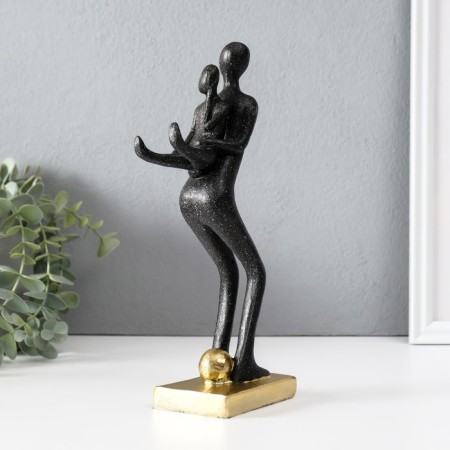Polystone souvenir "Like behind a stone wall" Black 6x10.5x25 cm-3