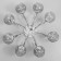 Ashley chandelier 8x40W E27 chrome 67x67x22cm