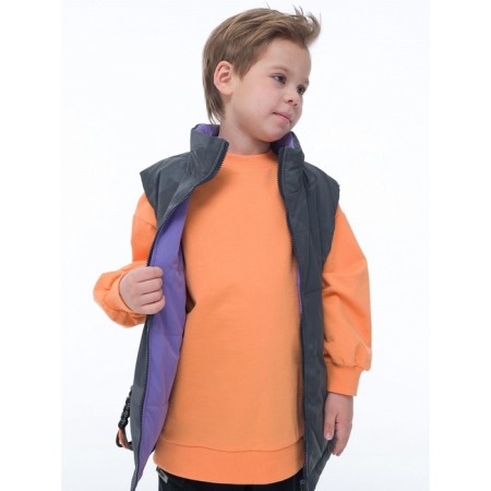 Vest for boys, height 104 cm, black color-7