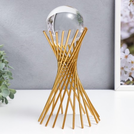 Souvenir interior metal "volcano" gold 34x16x16 cm
