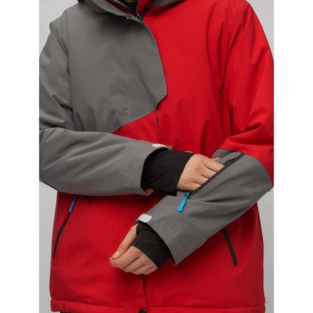 Ski suit female, size 52, red color-7