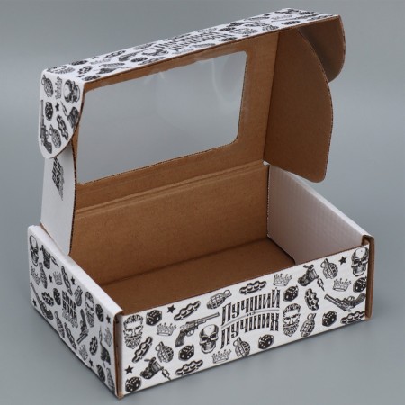 Box Gift team with a window, packaging, “best of the best”, white, 24x8x16 cm-3