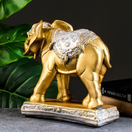 Figure "Elephant" Bronze/silver 31x12x27cm-2