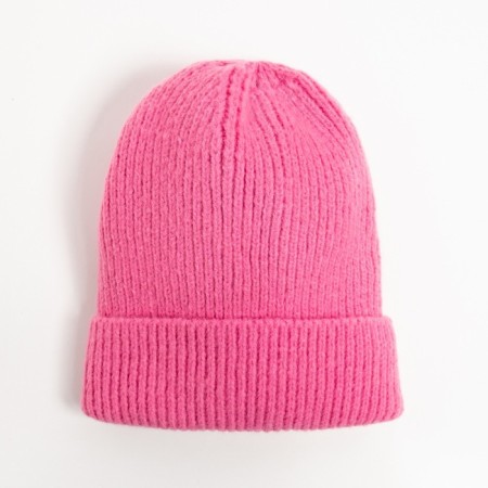 Women's hat minku with lapel, size 54-56, pink color-3