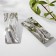 Earrings Metal "Atmosphere" rectangle, color silver