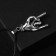 Unisex “Gesture” pendant, black silver color on a black lace, 60 cm