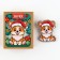 Icon in the box "New Year's Corgi", 5 x 4 cm