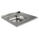 Kitchen sink "Vladiks", invoice, without siphon, 60x60 cm, left, stainless steel 0.4 mm