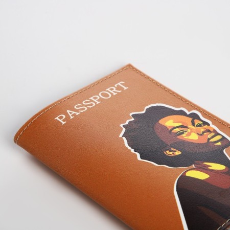 Passport cover, brown color-4