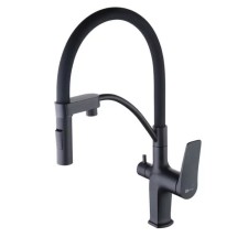 LEMARK Bronx LM3761BL kitchen mixer, single -leaf, with output for drinking water, black 90765