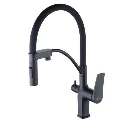 LEMARK Bronx LM3761BL kitchen mixer, single -leaf, with output for drinking water, black 90765