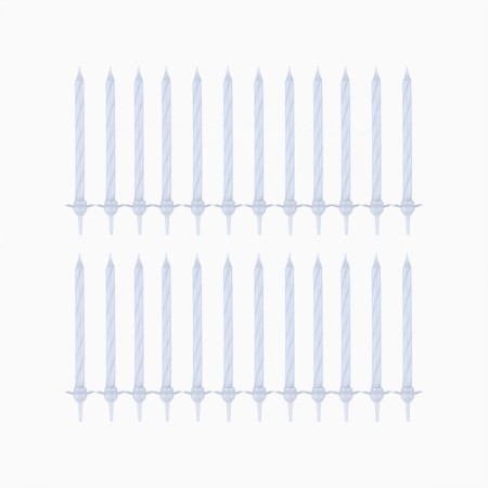 Candles for the cake, white, 24 pcs., 7 x 17 cm.-3