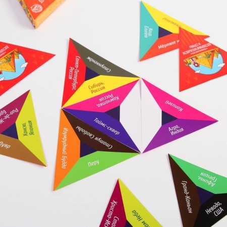 Board game "Sights and countries", 36 cards, 7+-3