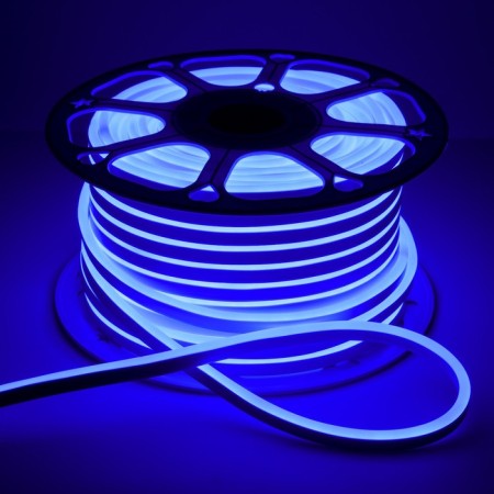 General General 8 × 16 mm, IP67, 50 m, SMD2835, 120 LED/m, 220 V, glow blue.