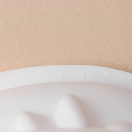 Form for baking and mousse desserts Konfinetta "Heart with a bow", 19 × 17 × 6.5 cm, white color-5