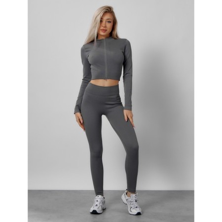 Sports suit female, size 46, dark gray color