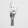Hook furniture tundra TKO018, one -rod, white, 8 pcs TMP