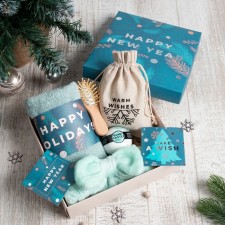 Set Gift Ethel Happy New Year turquoise towel and ACC (4 subjects)