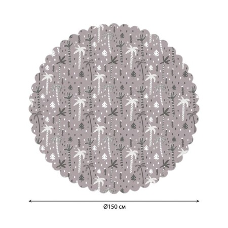 The tablecloth "Gray palm trees", round, Saten, d = 150 cm-1