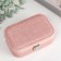 Casket to the leatherette for jewelry "Pink" combined 4.5x10x15 cm