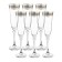 A set of glasses for champagne Asio, decor “Panto Platinum, Gold Gold”, 190 ml X 6 pcs.