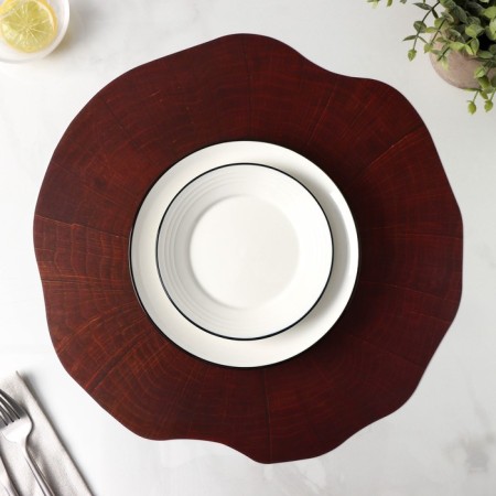 Serving napkin on the table "Snin", 38 × 39 cm, brown color-4