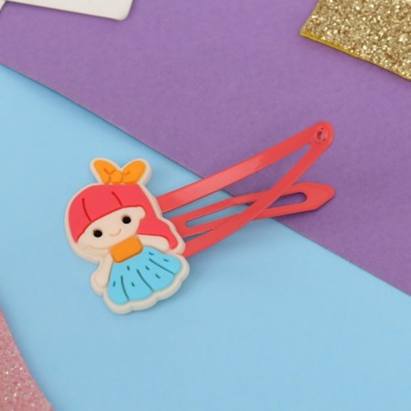 Invisibility for hair "Adele" (set 2 pcs) crumbs, 5.5 cm, red-2