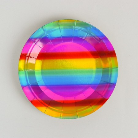Paper plates "Rainbow", set of 10 pcs.